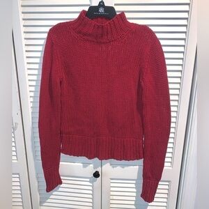 Rue 21 Gals Vintage Red Sweater Turtleneck 90s
